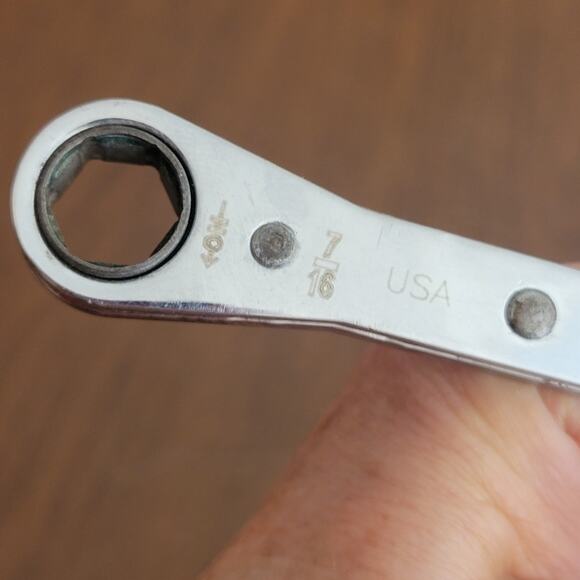 Hi Shear 7/16'' x 1/2'' Hi-Lok Offset  Wrench. Made in USA - Picture 9 of 10